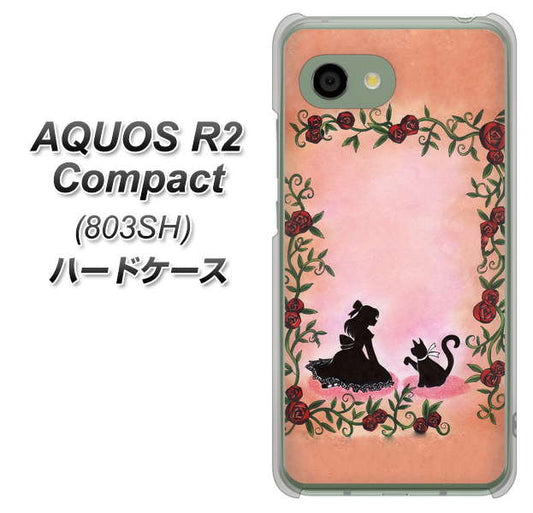 SoftBank アクオス R2 コンパクト 803SH 高画質仕上げ 背面印刷 ハードケース【1096 お姫様とネコ(カラー)】