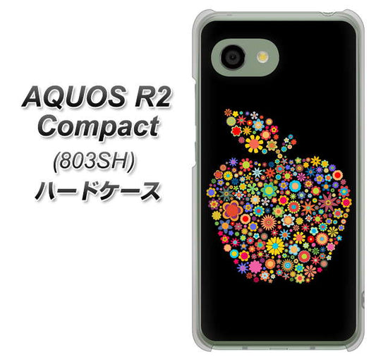 SoftBank アクオス R2 コンパクト 803SH 高画質仕上げ 背面印刷 ハードケース【1195 カラフルアップル】