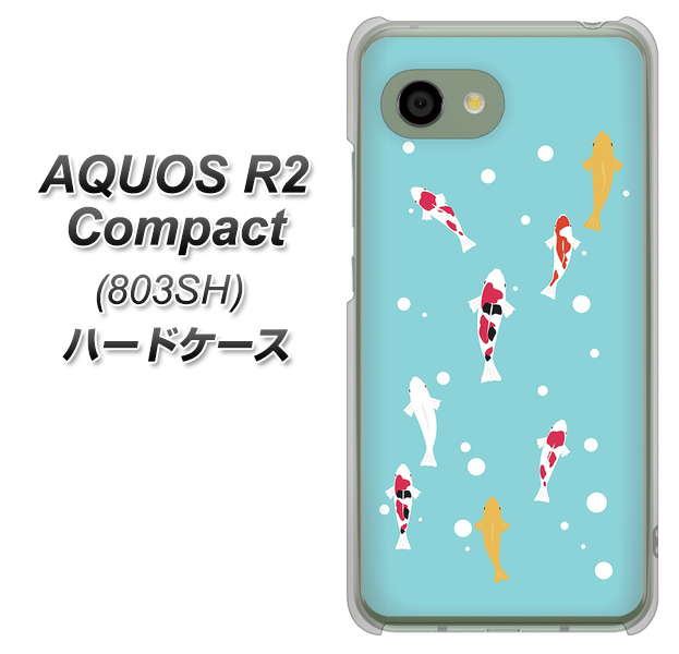 SoftBank アクオス R2 コンパクト 803SH 高画質仕上げ 背面印刷 ハードケース【KG800 コイの遊泳】
