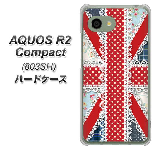 SoftBank アクオス R2 コンパクト 803SH 高画質仕上げ 背面印刷 ハードケース【SC805 ユニオンジャック レース】