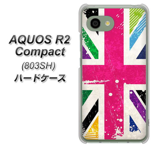 SoftBank アクオス R2 コンパクト 803SH 高画質仕上げ 背面印刷 ハードケース【SC806 ユニオンジャック ピンクビンテージ】