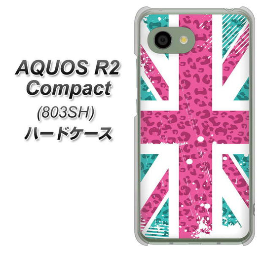 SoftBank アクオス R2 コンパクト 803SH 高画質仕上げ 背面印刷 ハードケース【SC807 ユニオンジャック ピンクヒョウ柄】