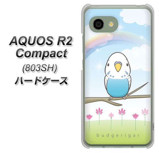 SoftBank アクオス R2 コンパクト 803SH 高画質仕上げ 背面印刷 ハードケース【SC839 セキセイインコ ブルー】