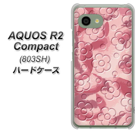 SoftBank アクオス R2 コンパクト 803SH 高画質仕上げ 背面印刷 ハードケース【SC846 フラワーヴェルニ花ピンク(ローズヴェルール)】