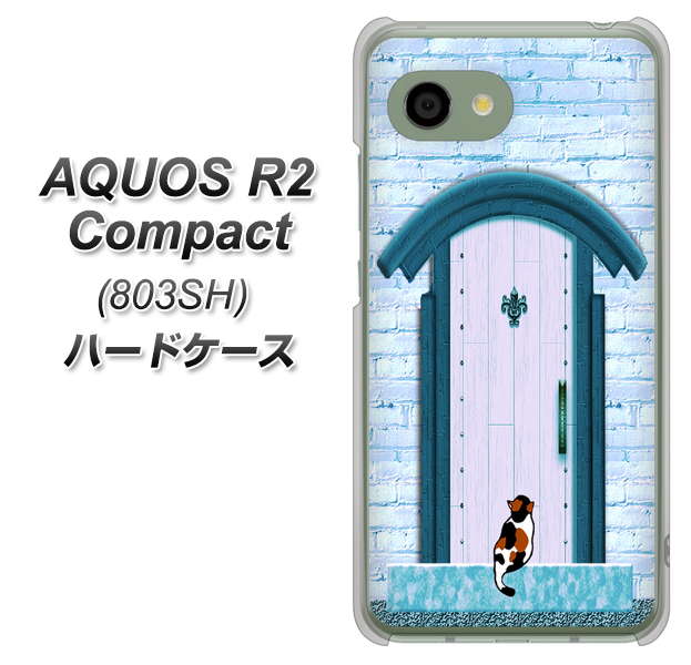 SoftBank アクオス R2 コンパクト 803SH 高画質仕上げ 背面印刷 ハードケース【YA953 石ドア03 素材クリア】