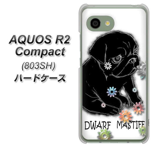 SoftBank アクオス R2 コンパクト 803SH 高画質仕上げ 背面印刷 ハードケース【YD859 パグ05】