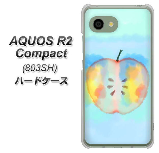 SoftBank アクオス R2 コンパクト 803SH 高画質仕上げ 背面印刷 ハードケース【YJ181 りんご 水彩181】