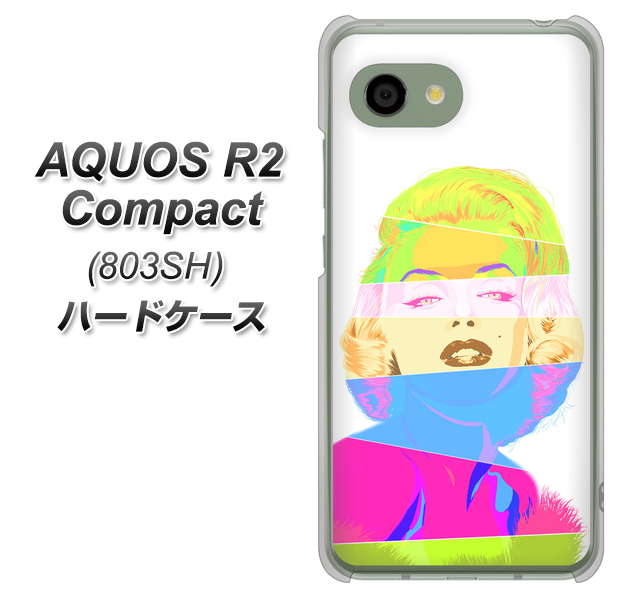 SoftBank アクオス R2 コンパクト 803SH 高画質仕上げ 背面印刷 ハードケース【YJ208 マリリンモンローデザイン(A)】