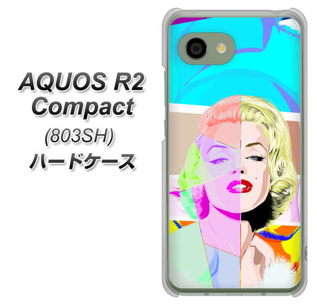SoftBank アクオス R2 コンパクト 803SH 高画質仕上げ 背面印刷 ハードケース【YJ210 マリリンモンローデザイン(C)】