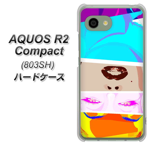 SoftBank アクオス R2 コンパクト 803SH 高画質仕上げ 背面印刷 ハードケース【YJ211 マリリンモンローデザイン(D)】
