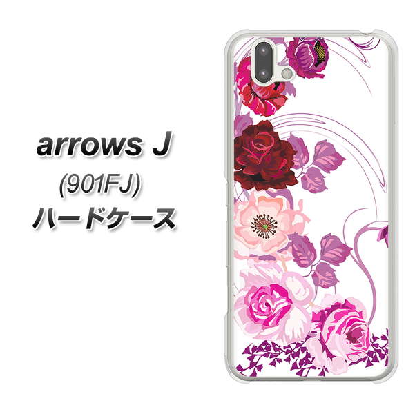 アローズ J 901FJ 高画質仕上げ 背面印刷 ハードケース【116 6月のバラ】