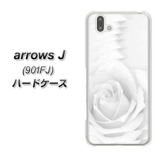 アローズ J 901FJ 高画質仕上げ 背面印刷 ハードケース【402 ホワイトRose】