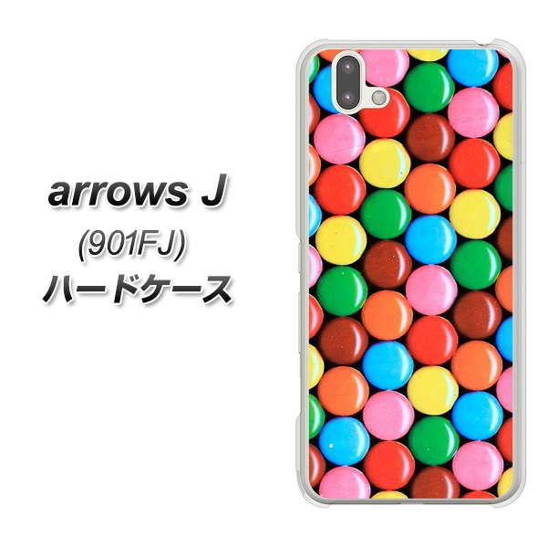 アローズ J 901FJ 高画質仕上げ 背面印刷 ハードケース【448 マーブルチョコ】