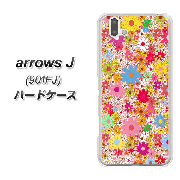 アローズ J 901FJ 高画質仕上げ 背面印刷 ハードケース【746 花畑A】