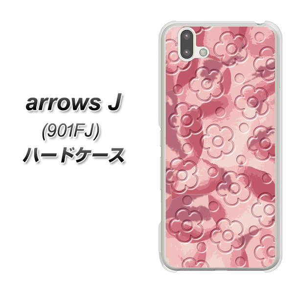 アローズ J 901FJ 高画質仕上げ 背面印刷 ハードケース【SC846 フラワーヴェルニ花ピンク(ローズヴェルール)】