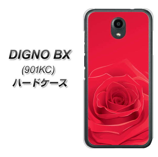 Softbank ディグノBX 901KC 高画質仕上げ 背面印刷 ハードケース【395 赤いバラ】