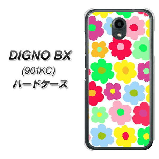 Softbank ディグノBX 901KC 高画質仕上げ 背面印刷 ハードケース【758 ルーズフラワーカラフル】