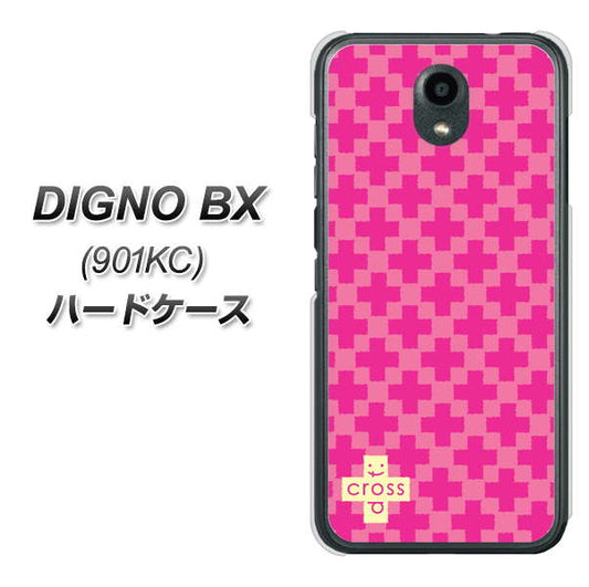 Softbank ディグノBX 901KC 高画質仕上げ 背面印刷 ハードケース【IB901 クロスドット_ピンク】