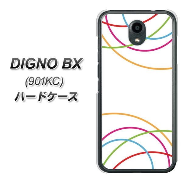 Softbank ディグノBX 901KC 高画質仕上げ 背面印刷 ハードケース【IB912 重なり合う曲線】