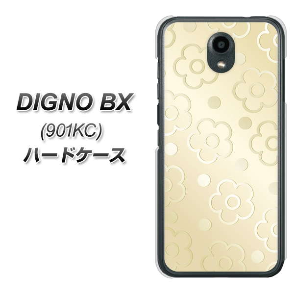 Softbank ディグノBX 901KC 高画質仕上げ 背面印刷 ハードケース【SC842 エンボス風デイジーシンプル(ベージュ)】