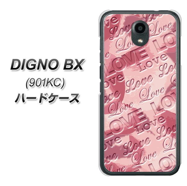 Softbank ディグノBX 901KC 高画質仕上げ 背面印刷 ハードケース【SC844 フラワーヴェルニLOVE(ローズヴェルール)】