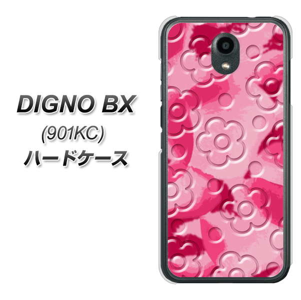 Softbank ディグノBX 901KC 高画質仕上げ 背面印刷 ハードケース【SC847 フラワーヴェルニ花濃いピンク(ローズアンディアン)】