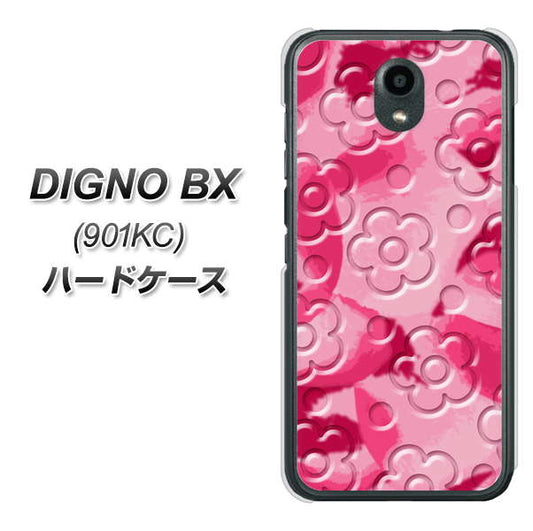 Softbank ディグノBX 901KC 高画質仕上げ 背面印刷 ハードケース【SC847 フラワーヴェルニ花濃いピンク(ローズアンディアン)】
