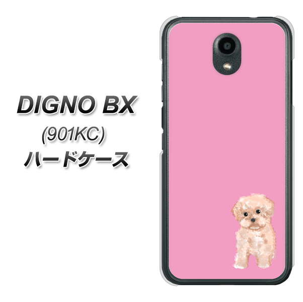 Softbank ディグノBX 901KC 高画質仕上げ 背面印刷 ハードケース【YJ061 トイプードルアプリコット(ピンク)】