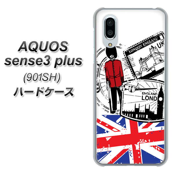 SoftBank アクオスセンス3 プラス 901SH 高画質仕上げ 背面印刷 ハードケース【574 LONDON】