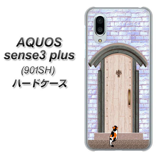 SoftBank アクオスセンス3 プラス 901SH 高画質仕上げ 背面印刷 ハードケース【YA952 石ドア02 素材クリア】