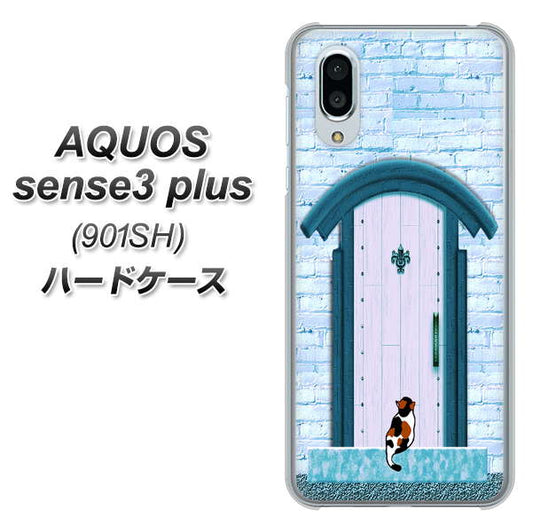 SoftBank アクオスセンス3 プラス 901SH 高画質仕上げ 背面印刷 ハードケース【YA953 石ドア03 素材クリア】