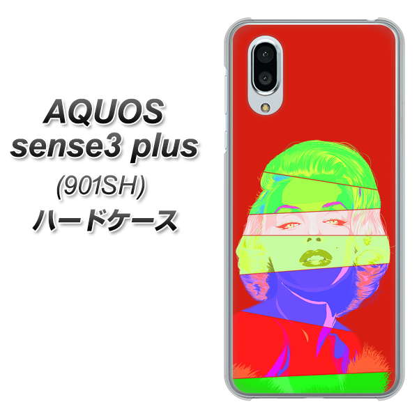 SoftBank アクオスセンス3 プラス 901SH 高画質仕上げ 背面印刷 ハードケース【YJ209 マリリンモンローデザイン(B)】