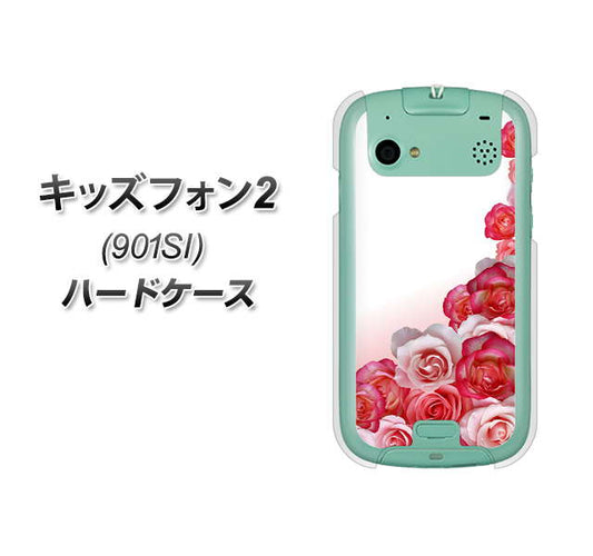 SoftBank キッズフォン2 901SI 高画質仕上げ 背面印刷 ハードケース【299 薔薇の壁】