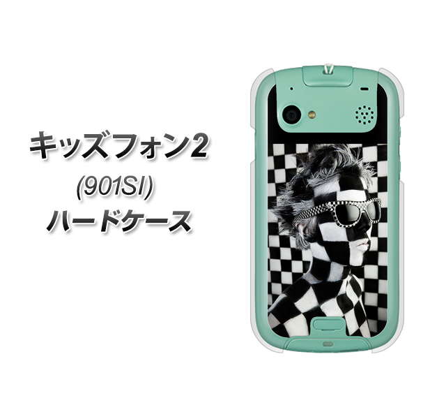 SoftBank キッズフォン2 901SI 高画質仕上げ 背面印刷 ハードケース【357 bk&wh】