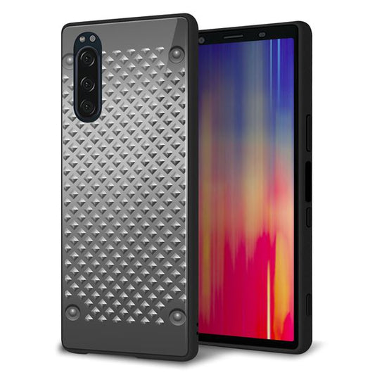 softbank エクスペリア5 901SO 強化ガラス&TPUスマホケース ガラプリ【570 スタックボード】