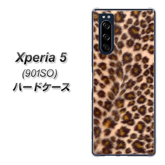 softbank エクスペリア5 901SO 高画質仕上げ 背面印刷 ハードケース【068 ヒョウ(茶)】