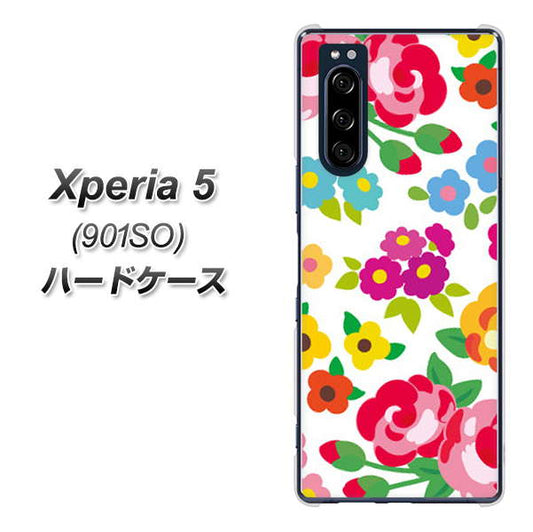 softbank エクスペリア5 901SO 高画質仕上げ 背面印刷 ハードケース【776 5月のフラワーガーデン】