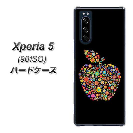 softbank エクスペリア5 901SO 高画質仕上げ 背面印刷 ハードケース【1195 カラフルアップル】