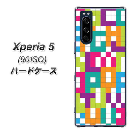softbank エクスペリア5 901SO 高画質仕上げ 背面印刷 ハードケース【IB916 ブロックアルファベット】