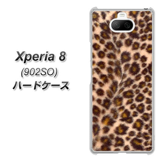 softbank エクスペリア8 902SO 高画質仕上げ 背面印刷 ハードケース【068 ヒョウ(茶)】