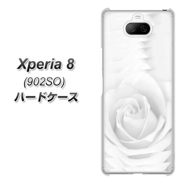 softbank エクスペリア8 902SO 高画質仕上げ 背面印刷 ハードケース【402 ホワイトRose】