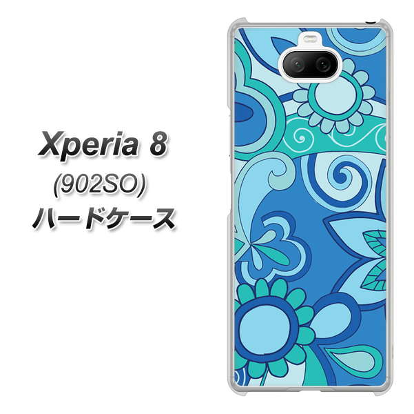 softbank エクスペリア8 902SO 高画質仕上げ 背面印刷 ハードケース【409 ブルーミックス】