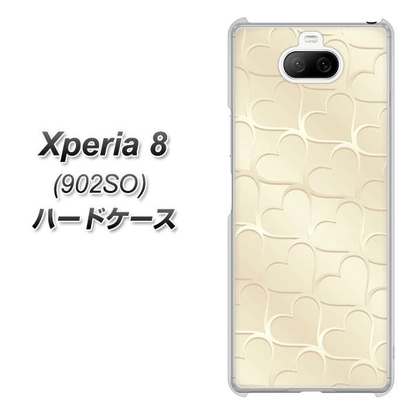 softbank エクスペリア8 902SO 高画質仕上げ 背面印刷 ハードケース【630 かくれハート】