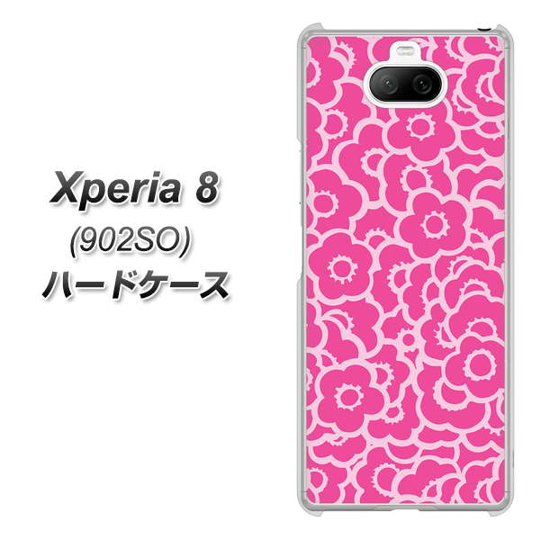 softbank エクスペリア8 902SO 高画質仕上げ 背面印刷 ハードケース【716 ピンクフラワー】