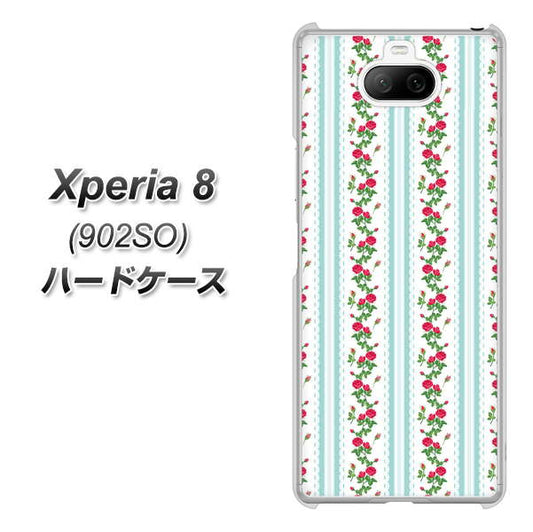 softbank エクスペリア8 902SO 高画質仕上げ 背面印刷 ハードケース【744 イングリッシュガーデン(ブルー)】