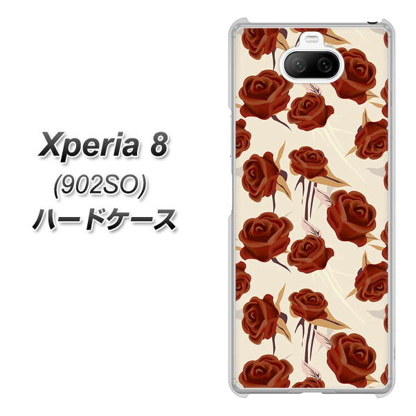 softbank エクスペリア8 902SO 高画質仕上げ 背面印刷 ハードケース【1157 クラシックローズ】