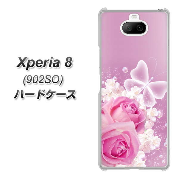 softbank エクスペリア8 902SO 高画質仕上げ 背面印刷 ハードケース【1166 ローズロマンス】