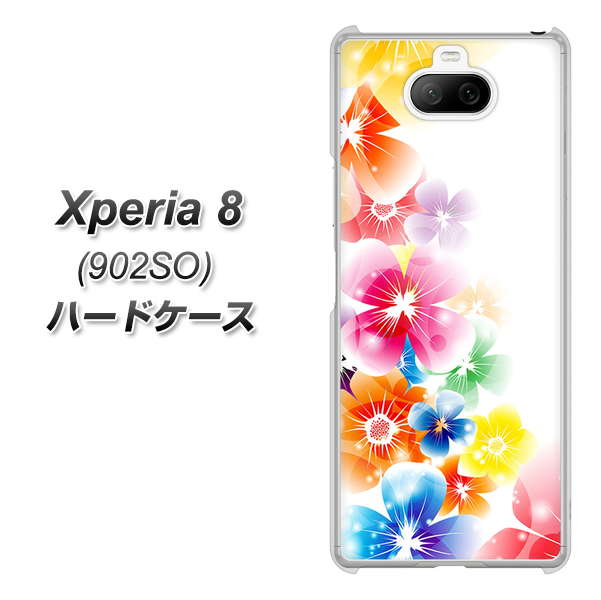 softbank エクスペリア8 902SO 高画質仕上げ 背面印刷 ハードケース【1209 光と花】