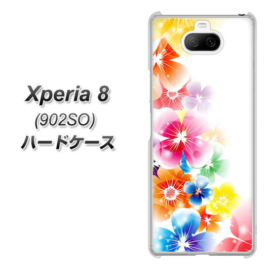 softbank エクスペリア8 902SO 高画質仕上げ 背面印刷 ハードケース【1209 光と花】
