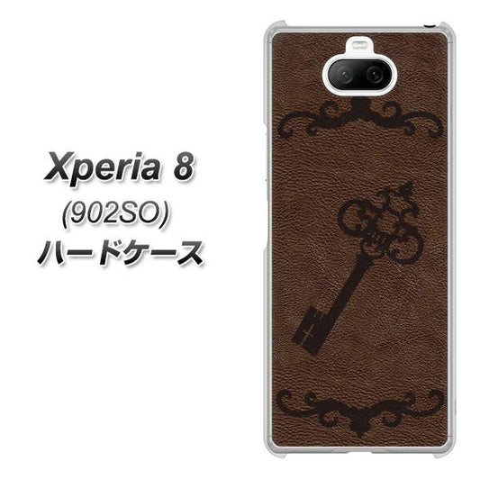 softbank エクスペリア8 902SO 高画質仕上げ 背面印刷 ハードケース【EK824 レザー風アンティークキー】